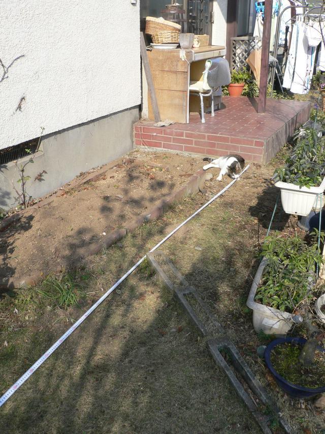 群馬館林　バリアフリースロープ設置準備の採寸